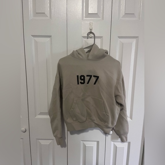 Essentials Fear of God 1977 Hoodie Tan Size 8 - Picture 2 of 5